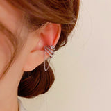 14K Gold-Plated Multi-Layer Flower Ear Cuffs