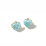 14K Gold-Plated Oil Dripping Heart Earrings