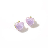 14K Gold-Plated Oil Dripping Heart Earrings