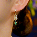 14K Gold-Plated Opal Drop Earrings