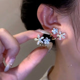 14K Gold-Plated Opal Flower Studs