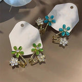 14K Gold-Plated Opal Flower Studs