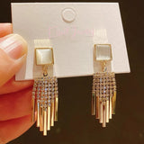 14K Gold-Plated Opal Tassel Earrings