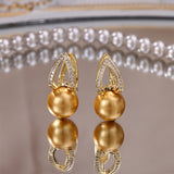 14K Gold-Plated Pearl Earrings