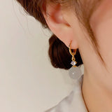 14K Gold-Plated Pearl Earrings