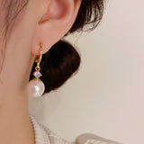 14K Gold-Plated Pearl Earrings