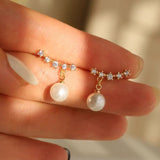 14K Gold-Plated Pearl Stud Earrings