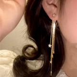 14K Gold-Plated Star Tassel Earrings