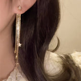 14K Gold-Plated Star Tassel Earrings