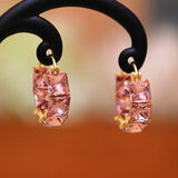 14K Gold-Plated Zircon Crystal Earrings