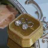 14K Gold-Plated Zircon Diamond Earrings