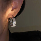 14K Gold-Plated Zircon Hoop Earrings