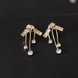 14K Gold-Plated Zircon Knotted Earrings