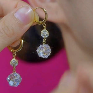 14K Gold-Plated Zircon Luxury Face-Slimming Earrings