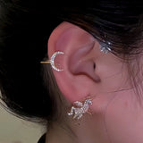 14K Gold-Plated Zircon Unicorn Ear Cuffs ( 1 Pair )