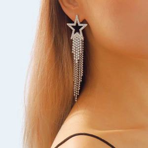 14K Gold-plated 2024 Bling Star Earrings