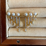 14K Gold-plated Artificial Pearl Earrings