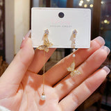 14K Gold-plated Asymmetric Butterfly Earrings