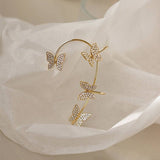 14K Gold-plated Butterfly Ear Cuffs (1PCS)