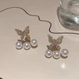 14K Gold-plated Butterfly Stud Earrings