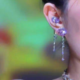 14K Gold-plated Camellia Magenetic Ear Cuffs