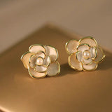 14K Gold-plated Camellia Stud Earrings