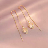 14K Gold-plated Cat’s Eye Threader Earrings