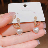 14K Gold-plated Cute Rabbit Irregular Heart Earrings