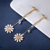 14K Gold-plated Daisy Flower Earrings