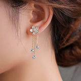 14K Gold-plated Diamond Super Fairy Flower Earrings