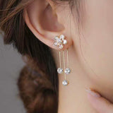 14K Gold-plated Diamond Super Fairy Flower Earrings