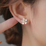 14K Gold-plated Diamond Super Fairy Flower Earrings