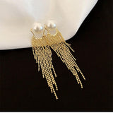 14K Gold-plated Elegant Artificial Pearl Earrings