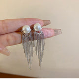 14K Gold-plated Elegant Artificial Pearl Earrings