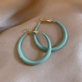 14K Gold-plated Elegant Glaze Hoop Earrings