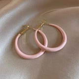 14K Gold-plated Elegant Glaze Hoop Earrings