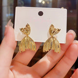 14K Gold-plated Fishtail Earrings