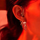 14K Gold-plated Flame Ear Cuffs ( 1 Pair )