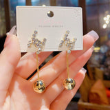 14K Gold-plated Fragrant Metal Ball Earrings