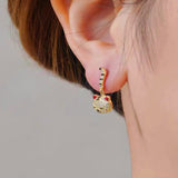 14K Gold-plated Gorgeous Tiger Earrings