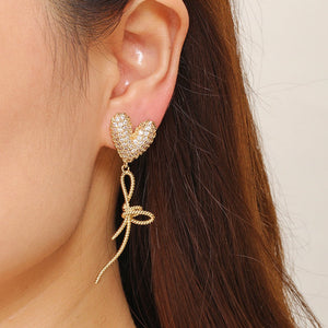 14K Gold-plated Heart-Design Earrings