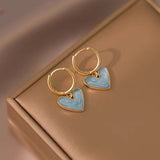 14K Gold-plated Heart-Design Earrings