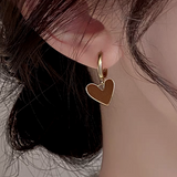 14K Gold-plated Heart-Design Earrings