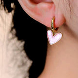 14K Gold-plated Heart-Design Earrings