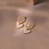 14K Gold-plated Heart-Design Earrings