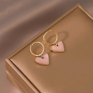 14K Gold-plated Heart-Design Earrings