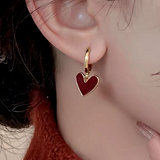 14K Gold-plated Heart-Design Earrings