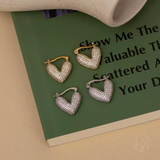 14K Gold-plated Heart-Design Earrings