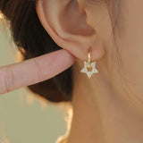 14K Gold-plated Heart And Star Earrings