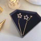 14K Gold-plated Hollow Five-Pointed Star Earrings